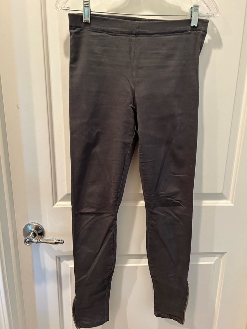 Joe's Jeans Grey Skinny Pants with Ankle Zippers